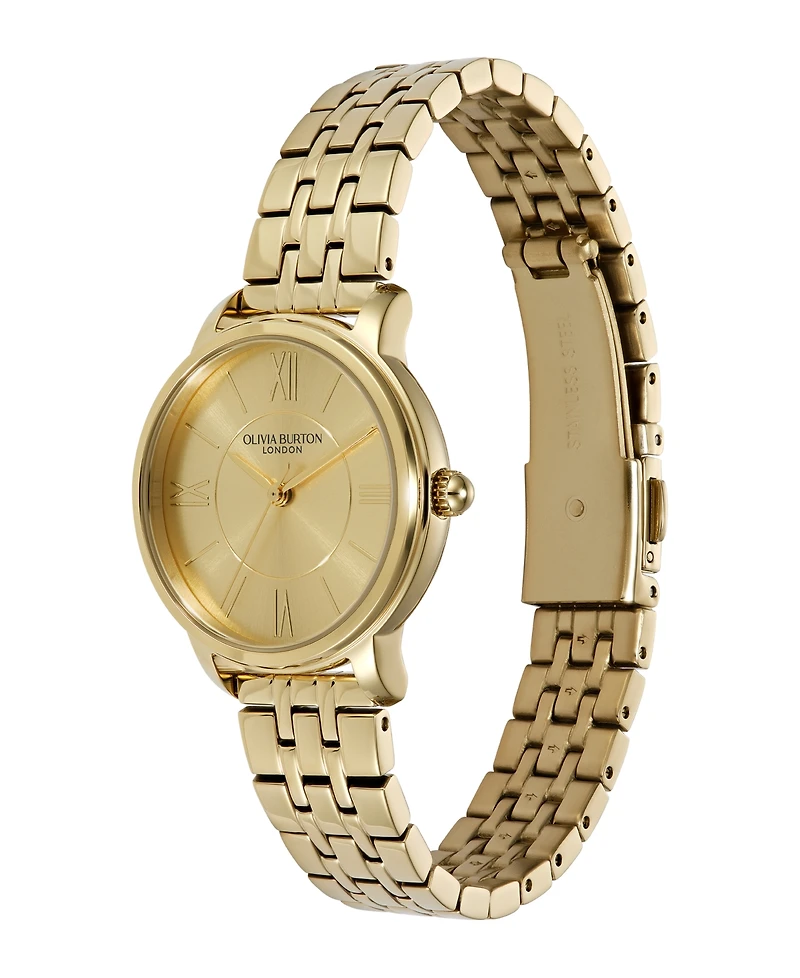 Olivia Burton Women's Westbourne Gold Tone Stainless Steel Bracelet Watch, 30mm