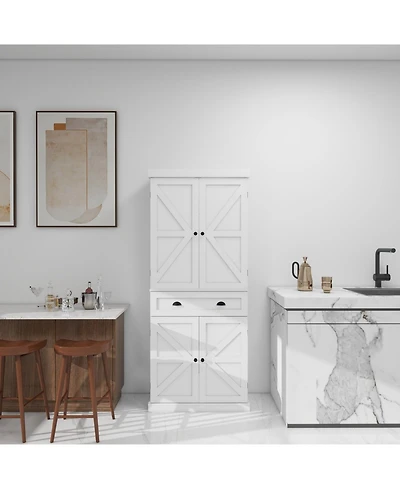 Streamdale Furniture Four-Door, One-Drawer Cabinets, Metric Hinge Full Cover Door Panel