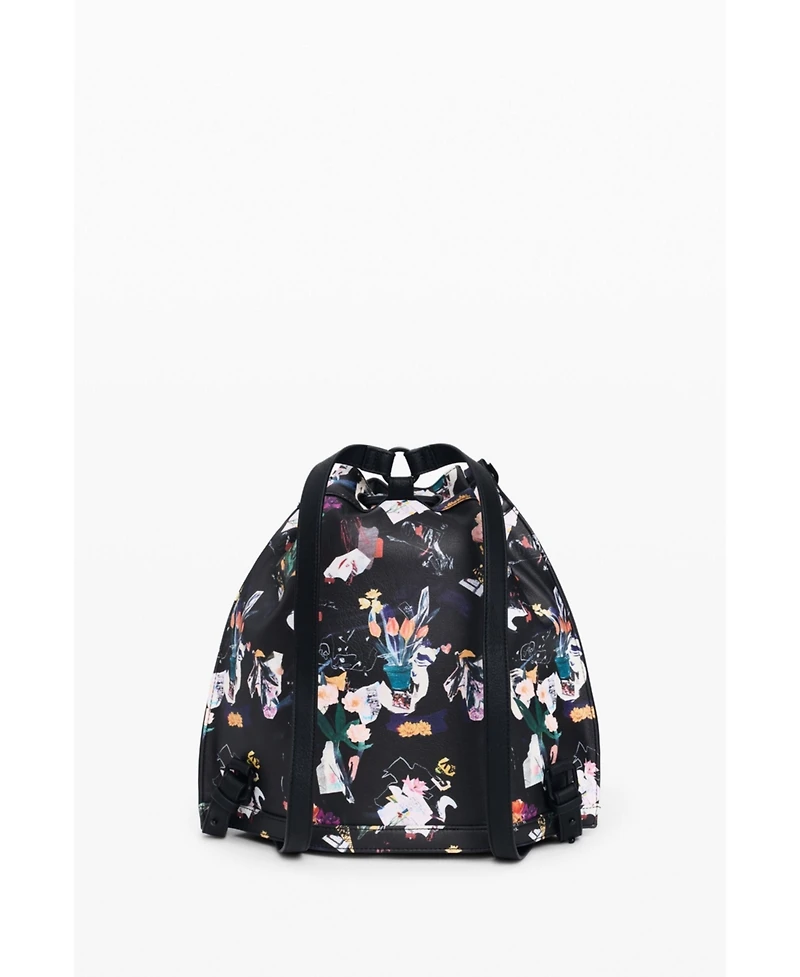 Desigual Women's Medium braided floral backpack
