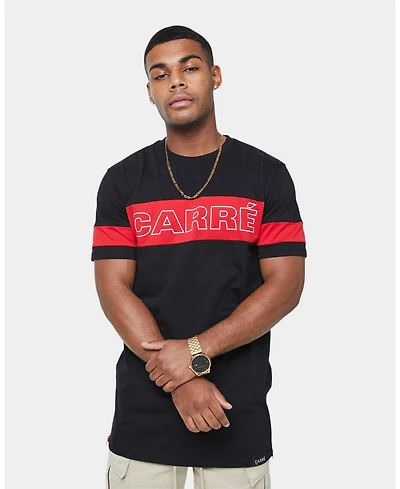 Carre Men's Panneau Short Sleeve T-Shirt Black/Red