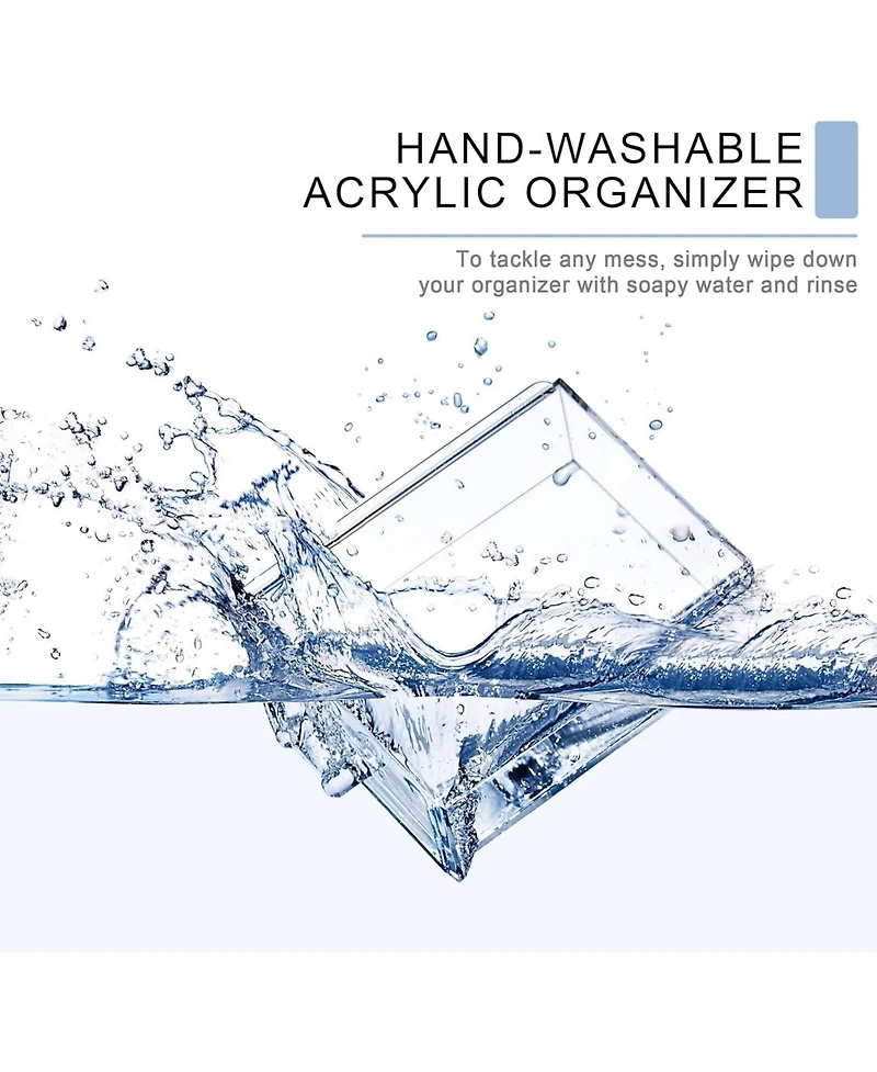 Sorbus 6 Drawer Acrylic Makeup Organizer Case for Cosmetics, and jewelry - Drawers with Diamond Detail