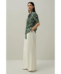 Lilysilk Women's Puff-Sleeve Blouse - Made With Liberty Fabric