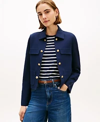 Tommy Hilfiger Women's Ponte Knit Band Collar Jacket