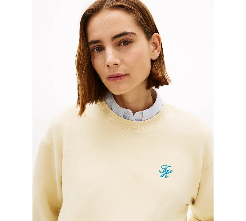 Tommy Hilfiger Women's Script Logo Crewneck Sweatshirt