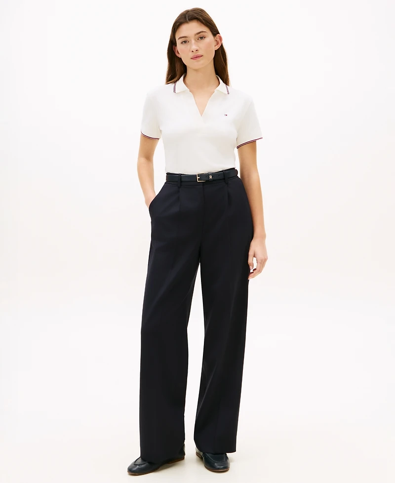 Tommy Hilfiger Women's Classic Pique Short-Sleeve Polo T-Shirt