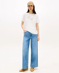 Tommy Hilfiger Women's Graphic Floral Crew Neck T-Shirt