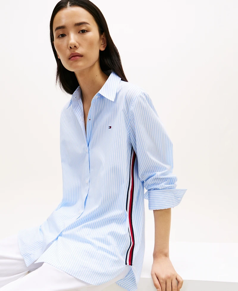 Tommy Hilfiger Women's Long-Sleeve Collared Shirt