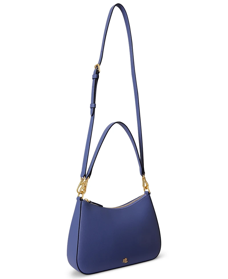 Lauren Ralph Lauren Danni Small Crosshatch Leather Slim Shoulder Bag