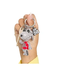 Peanuts Snoopy 'Joe Cool' Crystal Keychain with Stay Cool Tag, Silver Tone