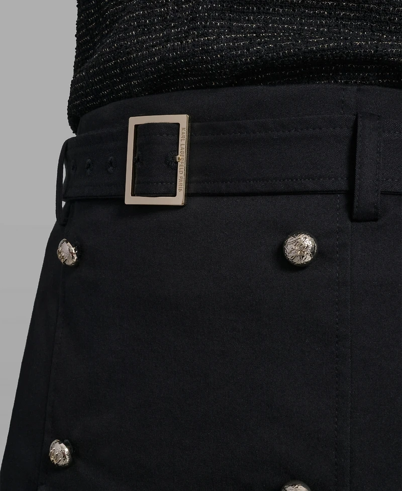 Karl Lagerfeld Paris Women's Polka Dot Belted Skirt