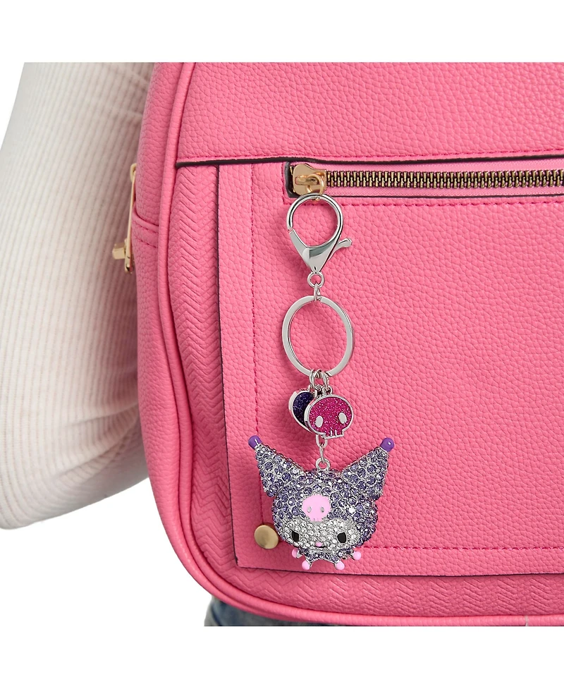 Hello Kitty Sanrio Kuromi Crystal Keychain with Skull & Heart Charms