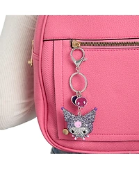 Hello Kitty Sanrio Kuromi Crystal Keychain with Skull & Heart Charms