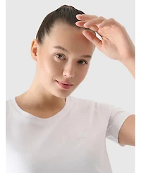 4F Women's regular plain T-shirt - white