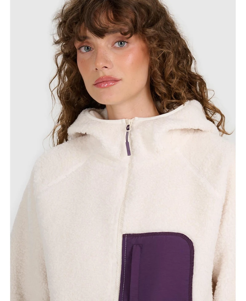 4F Women's regular sherpa fleece with hood