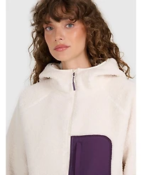 4F Women's regular sherpa fleece with hood