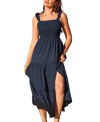Cupshe Women's Bonus Points Blue Maxi Beach Dress