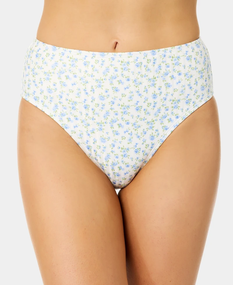 California Waves Women's Ditsy Wide Rib Swim Bottoms
