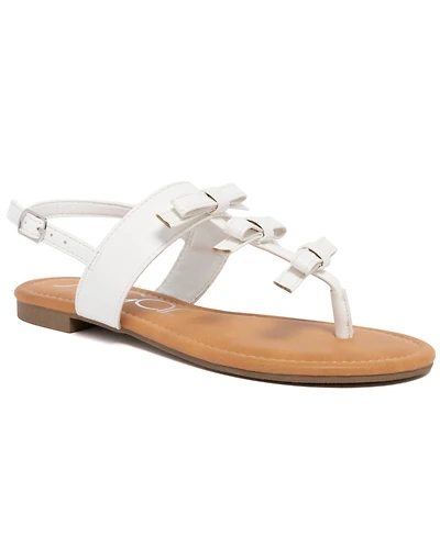 Sugar Women's Buckle Round Toe Flat Sandals