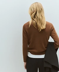 Mango Women's Polo Collar Wool Sweater