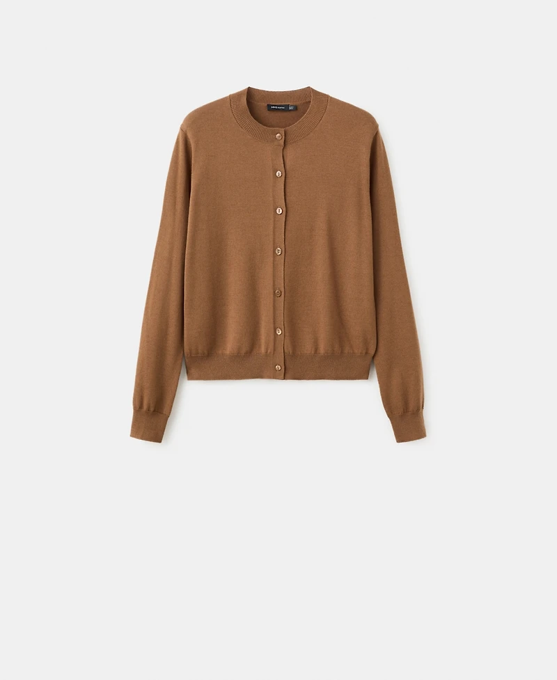 Mango Women's Chunky-Knit Wool-Blend Cardigan