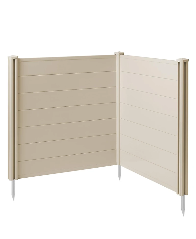 Casafield 42" x 42" Privacy Screen - Outdoor Vinyl Fence Panel Enclosure for Ac / Trash Bins / Pool Equipment - Tan