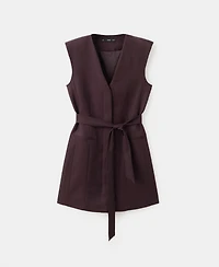 Mango Women's Belt Lyocell Dress