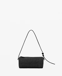 Mango Women's Oval Studded Shoulder Bag