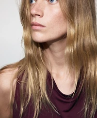 Mango Women's Metallic Detail Draped Dress