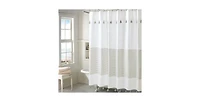 Slickblue 72-inch Taupe Tan and White Stripes Cotton Shower Curtain