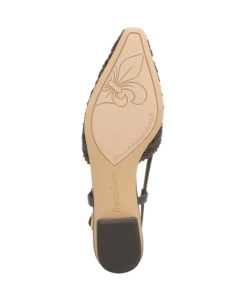 Franco Sarto Women's Riona Snip toe Slingback Flats
