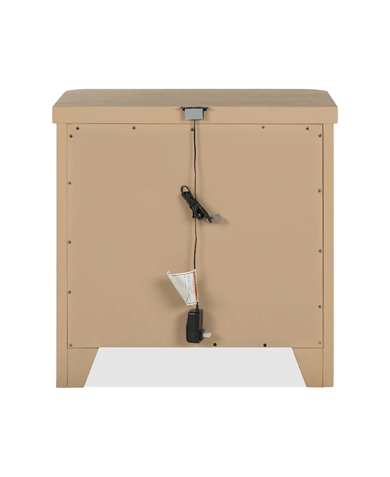 Furniture Marcel 28" Wood 3-Drawer Nightstand