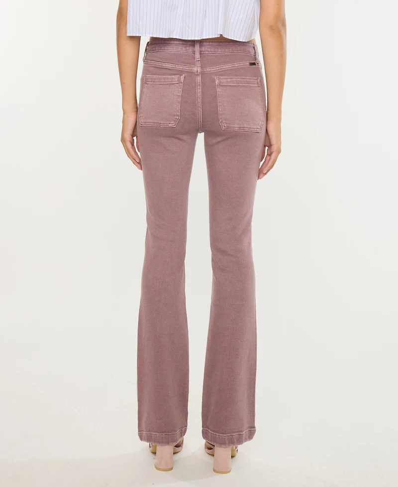 Kancan Women's Mid Rise Trouser Bootcut Jeans