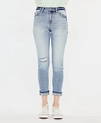 Kancan Women's High Rise Mom Jeans