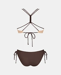 Cupshe Women's Crossback Bikini Set with Reversible Bottom