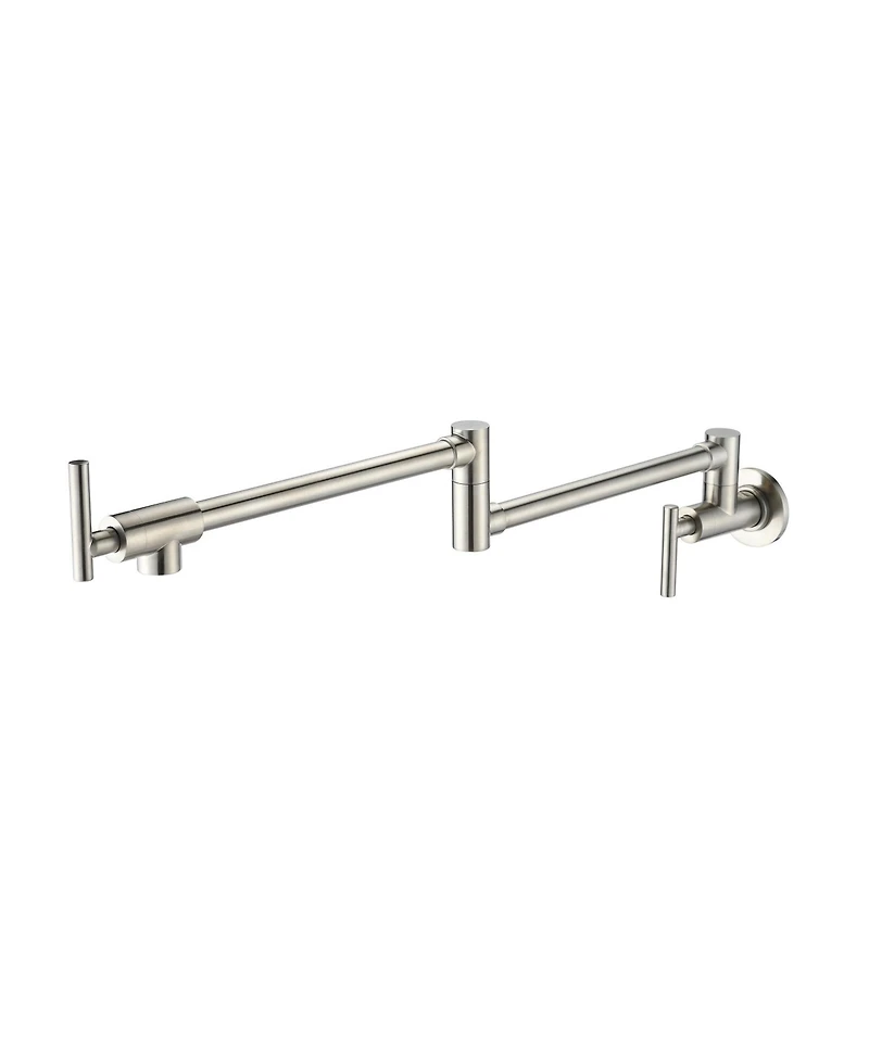 Boyel Living Faucet, Retro Single Hole Two Handles Wall Mount Kitchen Faucet