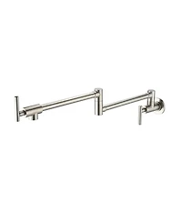 Boyel Living Faucet, Retro Single Hole Two Handles Wall Mount Kitchen Faucet