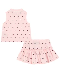 Tommy Hilfiger Baby Girls' Printed Top and Skirted Bloomers, 2-Piece Set