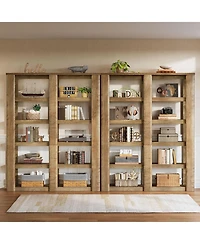 Tribesigns 6-Tier Tall Bookshelf Set of 2, 71-Inch Farmhouse Bookcase with Storage Shelves, Freestanding Large Open Shelving Unit