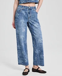 And Now This Women's High-Rise Bandana-Print Jeans, Macy's Exclusive
