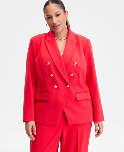 I.n.c. International Concepts Plus Faux Double-Breasted Blazer, Macy's Exclusive