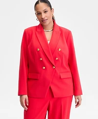 I.n.c. International Concepts Plus Faux Double-Breasted Blazer, Macy's Exclusive