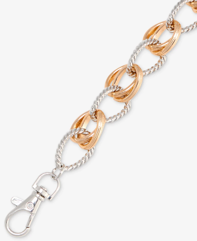 Giani Bernini Logo Charm Twisted Texture Link Belt, Macy's Exclusive
