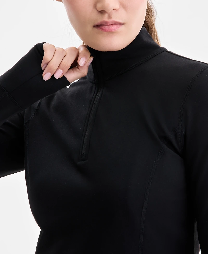 Id Ideology Women's Studio Quarter-Zip Pullover Top, Macy's Exclusive