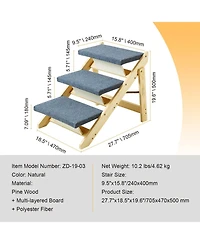 Cozito Convertible 3-Step Wooden Pet Stairs & Ramp