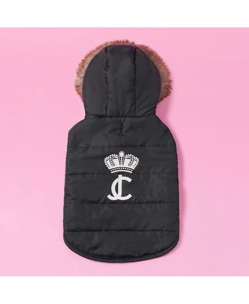 Juicy Couture Faux Fur Hooded Pet Jacket