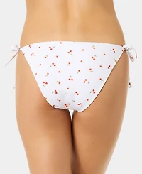 California Waves Women's Mini Cherry Ruffle-Tie Swim Bottoms