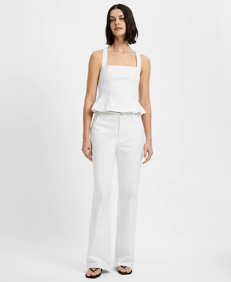 French Connection Women's Inez High Rise Relaxed Ankle Trousers
