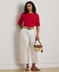 Lauren Ralph Plus Boat Neck T-Shirt