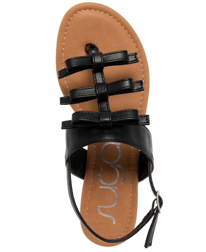 Sugar Women's Buckle Round Toe Flat Sandals