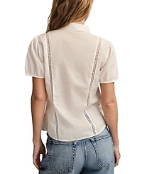 Lucky Brand Women's Puff-Sleeve Button-Down Shirt